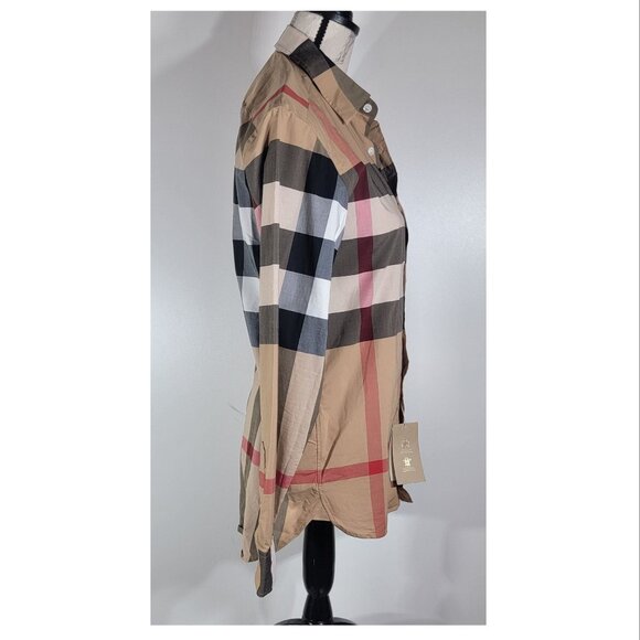 Burberry Windsor Check-Pattern Classic Fit Shirt, Beige, Mens Size Small - Picture 3 of 12